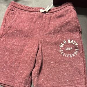 Old Navy Maroon Casual Shorts with Elastic Waistband